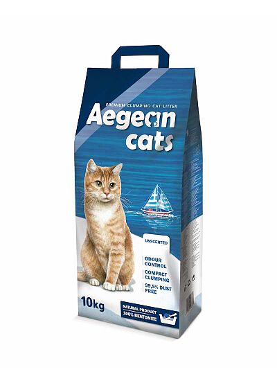 Aegean Cats Aegean Cats Άμμος Υγιεινής Μπετονίτη Άοσμη 11,8Lt (10Kg)