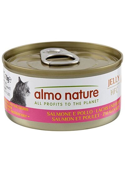 Almo Nature Cat Adult HFC Jelly Κονσέρβα Κοτόπουλο & Σολομός 70gr