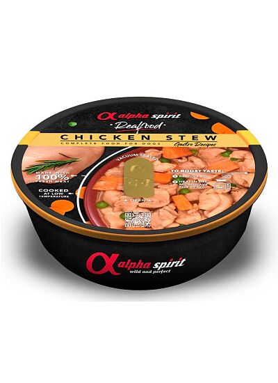 Alpha Spirit Real Dog Food Μαγειρευτό Με Κοτόπουλο 280gr