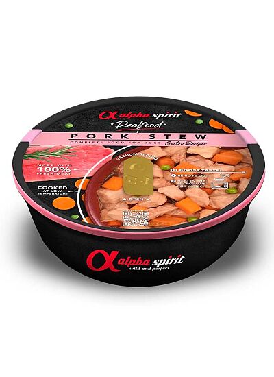 Alpha Spirit Real Dog Food Μαγειρευτό Με Χοιρινό 280gr