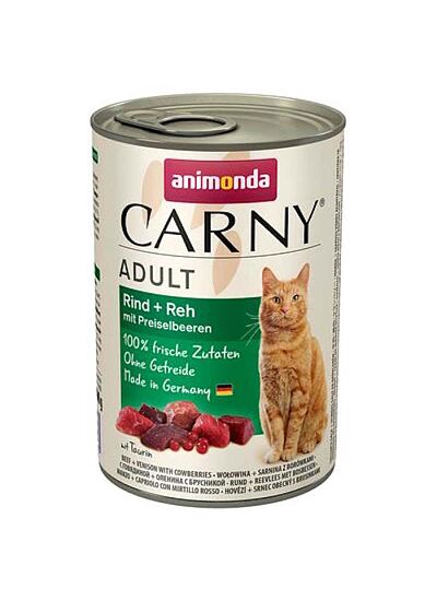 Animonda Carny Cat Adult Πατέ Με Μοσχάρι, Ελάφι & Μύρτιλο 400gr