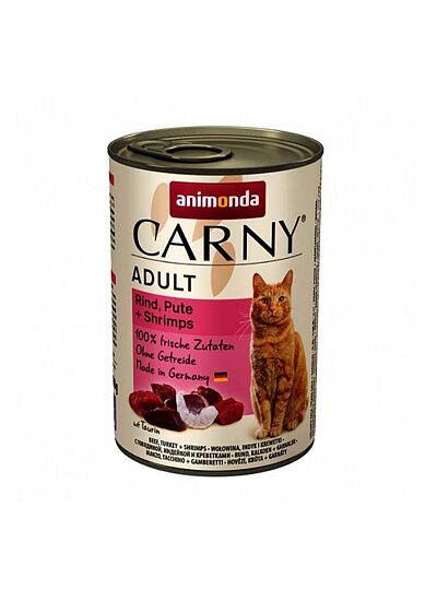 Animonda Carny Cat Adult Πατέ Με Μοσχάρι, Γαλοπούλα & Γαρίδες 400gr