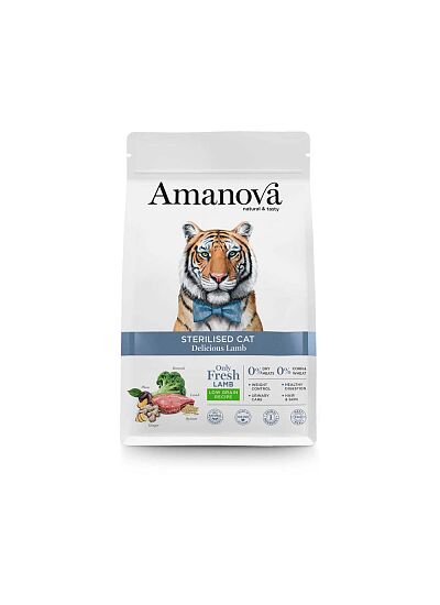 Amanova Low Grain Sterilised Cat Delicious Lamb 1,5Kg