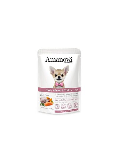 Amanova Grain Free Adult Dog Tasty Salmon & Turkey Φακελάκι 100gr