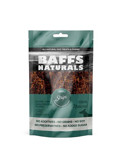 Baffs Naturals Beef Strips 100gr