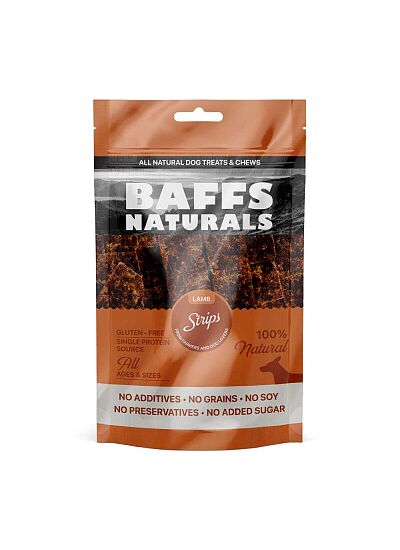 Baffs Naturals Lamb Strips 100gr