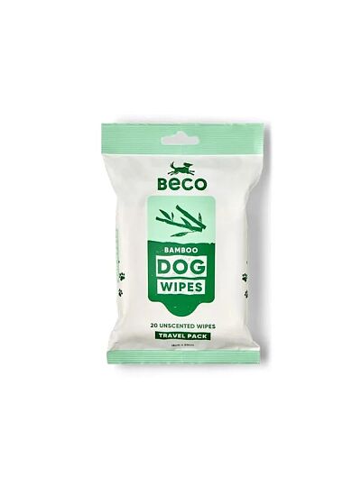 BECO Bamboo Μαντηλάκια Καθαρισμού για Σκύλους Χωρίς Άρωμα 20τμχ