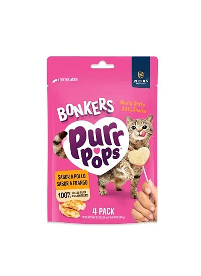Bonkers Purrpops Freeze Dried Λιχουδιά Γάτας με Κοτόπουλο 20gr