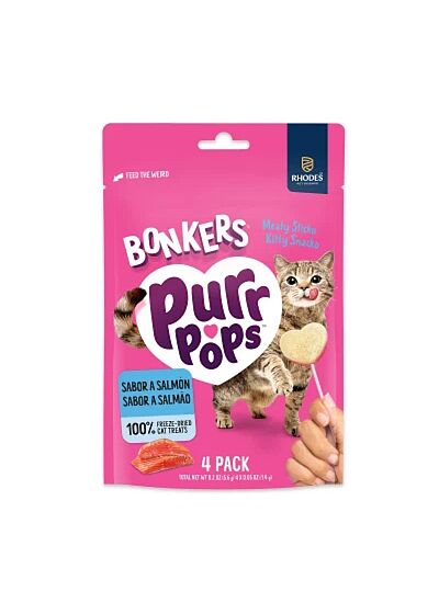 Bonkers Purrpops Freeze Dried Λιχουδιά Γάτας με Σολομό 20gr