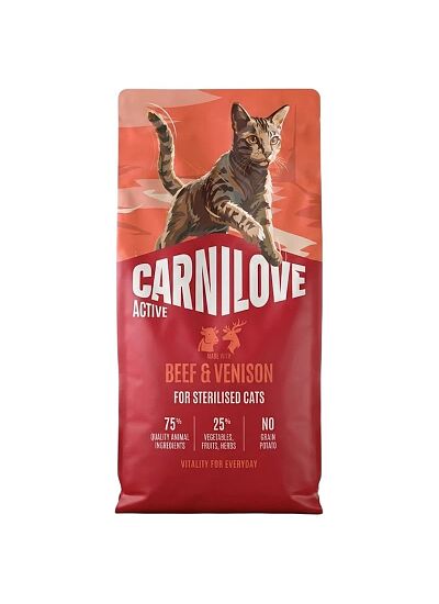 Carnilove Grain Free Cat Adult Active Sterilised Beef & Venison 400gr