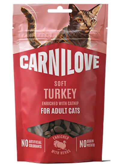 Carnilove Soft Snack Γάτας Turkey with Catnip 50gr