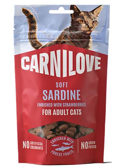 Carnilove Soft Snack Γάτας Sardines with Strawberry 50gr