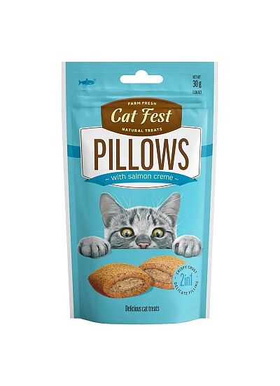 Cat Fest Crunchy Pillow Snack Γάτας Με Γέμιση Κρέμα Σολομού 30gr