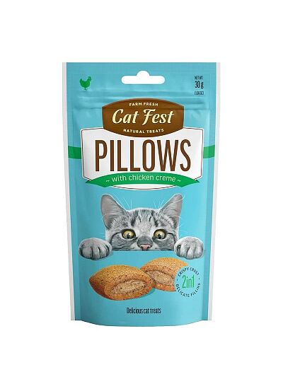 Cat Fest Crunchy Pillow Snack Γάτας Με Γέμιση Κρέμα Κοτόπουλου 30gr