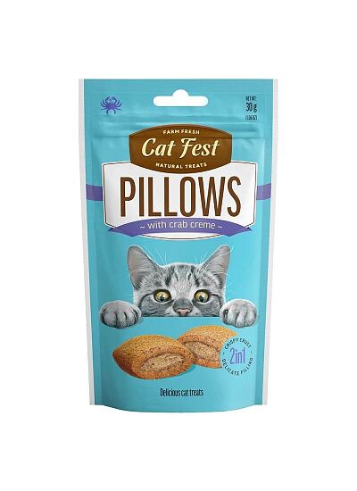Cat Fest Crunchy Pillow Snack Γάτας Με Γέμιση Κρέμα Καβουριού 30gr