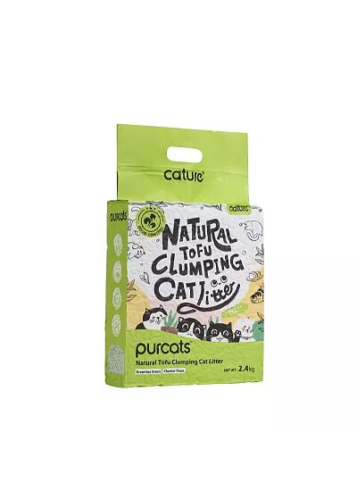 Cature Tofu Clumping Cat Litter Green Tea Scent Βιοδιασπώμενο Υπόστρωμα Υγιεινής για Γάτες 6Lt (2.4Kg)