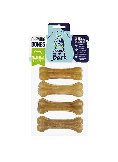 Snack n' Bark Συμπαγή Κόκκαλο Φυσικό 10cm 45gr (4τμχ)