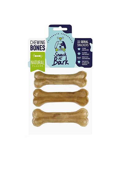 Snack n' Bark Συμπαγή Κόκκαλο Φυσικό 13cm 55gr (3τμχ)