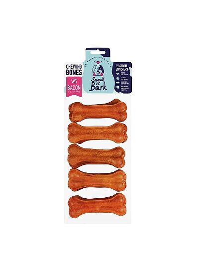 Snack n' Bark Συμπαγή Κόκκαλο Ασβεστίου με Μπέικον 8cm 20gr (10τμχ)