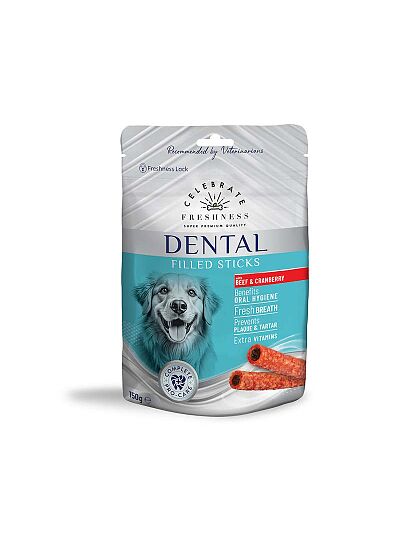 Celebrate Freshness Dental Filled Sticks Beef Cranberry για Σκύλους 150gr