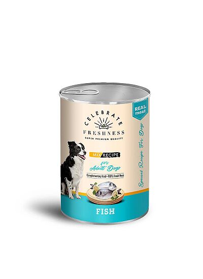 Celebrate Freshness Υγρή Τροφή Σκύλου Adult Real Meat με Ψάρι σε Ζελέ 400gr