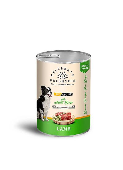 Celebrate Freshness Υγρή Τροφή Σκύλου Adult Real Meat Αρνί Σε Ζελέ 400gr