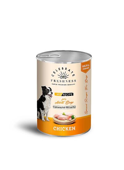 Celebrate Freshness Υγρή Τροφή Σκύλου Adult Real Meat Κοτόπουλο Σε Ζελέ 400gr
