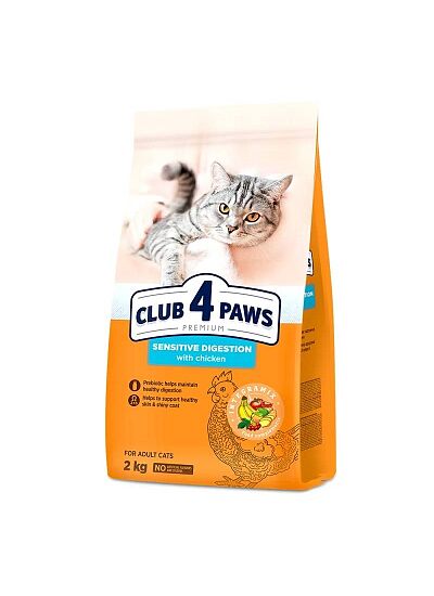 Club 4 Paws Sensitive Digestion Low Grain με Κοτόπουλο 2Kg