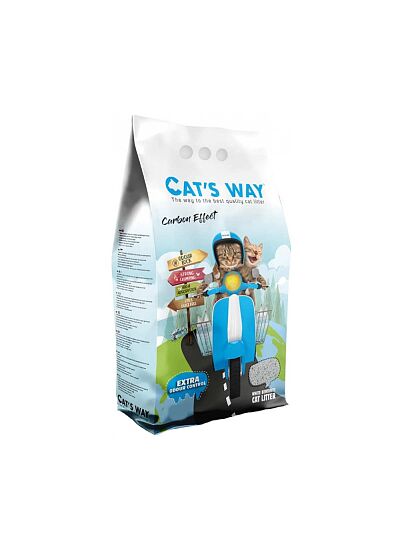 Cat's Way Carbon Effect Άμμος Υγιεινής Μπετονίτη, Χωρίς Άρωμα με Ενεργό Άνθρακα 18Lt (15,3Kg)