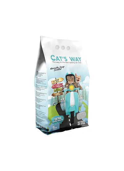 Cat's Way Marseille Soap Άμμος Υγιεινής Μπετονίτη με Άρωμα Σαπουνιού Μασσαλίας 5Lt (4,25Kg)