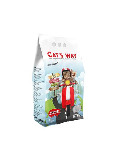 Cat's Way Unscented Άμμος Υγιεινής Μπετονίτη, Χωρίς Άρωμα 5Lt (4,25Kg)