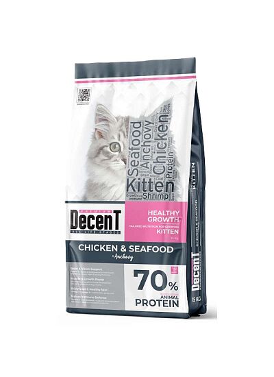 Decent Ξηρά Τροφή Γάτας Kitten 15kg
