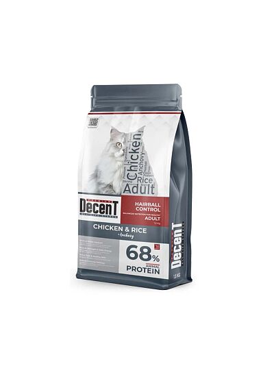 Decent Ξηρά Τροφή Γάτας Adult Hairball 1.5kg