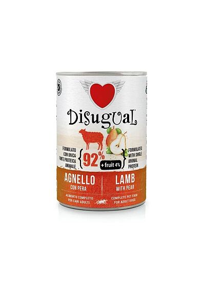 Disugual Μονοπρωτεϊνική Κονσέρβα Σκύλου Adult Lamb With Pear 400gr