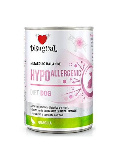 Disugual Hypoallergenic Diet Dog Ορτύκι 400gr