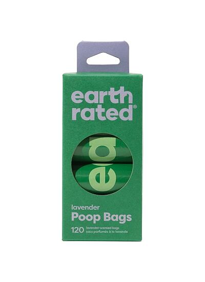 Earth Rated Eco Friendly Σακούλες Υγιεινής Με Άρωμα Λεβάντας (8ρολά/120τμχ)