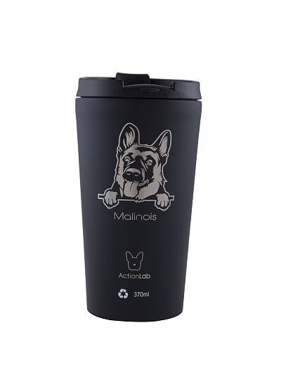 Eco Life Coffee Thermos Μαύρο Malinois 370ml