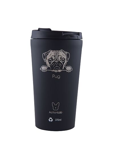 Eco Life Coffee Thermos Μαύρο Pug 370ml