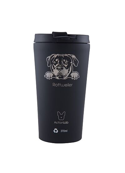 Eco Life Bamboo Thermos Μαύρο Rottweiler 370ml
