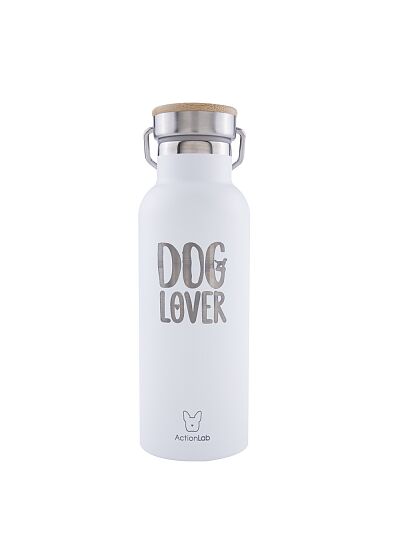 Eco Life Bamboo Thermos Bottle Λευκό Dog Lover 500ml
