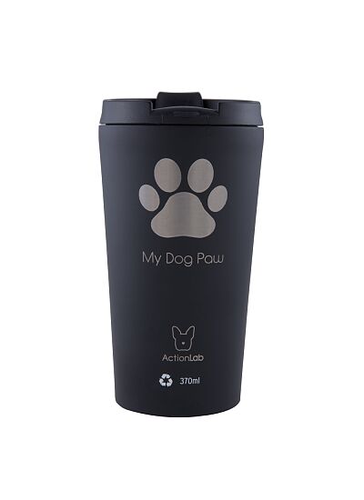 Eco Life Coffee Thermos Μαύρο Dog Paw 370ml