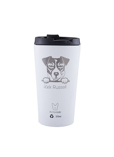 Eco Life Coffee Thermos Jack Russel Λευκό 370ml