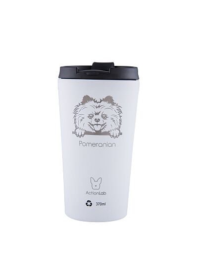 Eco Life Coffee Thermos Λευκό Pomeranian 370ml