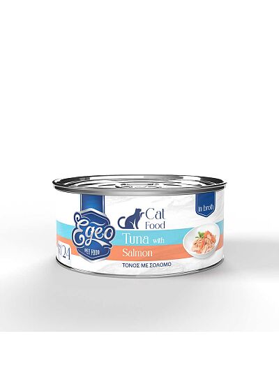 Egeo Υγρή Τροφή Adult Φιλέτο Τόνου με Σολομό Σε Ζωμό 70gr