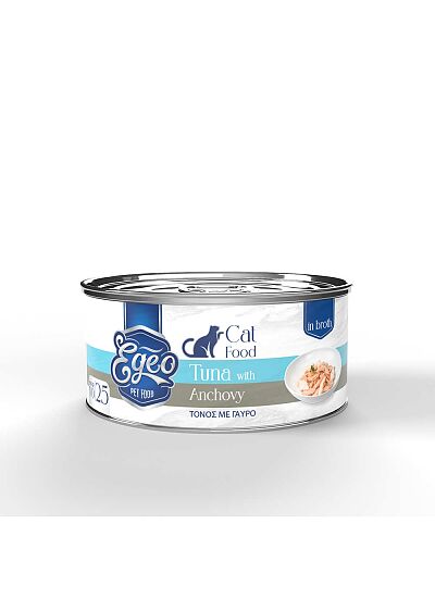 Egeo Υγρή Τροφή Adult Φιλέτο Τόνου με Γαύρο Σε Ζωμό 70gr