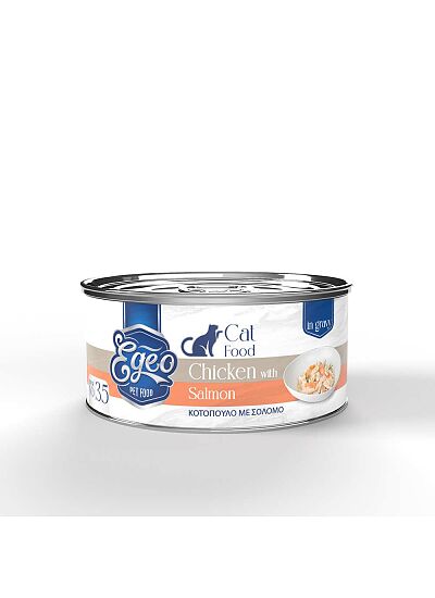 Egeo Υγρή Τροφή Adult Κοτόπουλο Με Σολομό Σε Σάλτσα 70gr