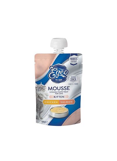 Egeo Kitten Mousse Με Κοτόπουλο & Σολομό 100gr