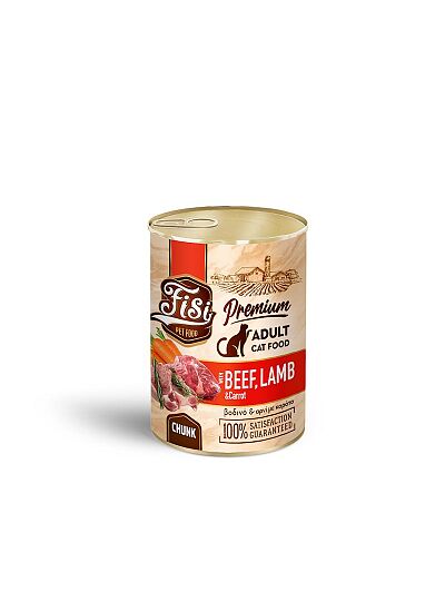 Fisi Cat Adult Βοδινό με Αρνί & Καρότο σε Σάλτσα 400gr