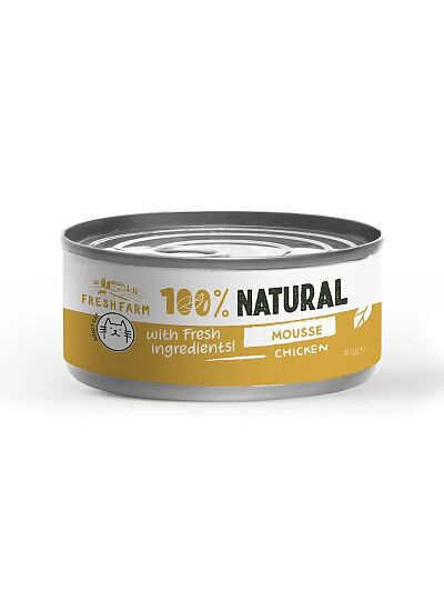 Fresh Farm 100% Natural Cat Mousse Κοτόπουλο 85g