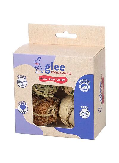 Glee Παιχνίδι Τρωκτικών Natural Balls 5cm (4τμχ)